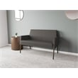 Lesro Mystic Lounge Reception Loveseat in Gray