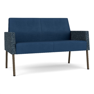Lesro Mystic Lounge Reception Loveseat in Blue