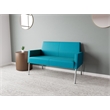 Lesro Mystic Lounge Reception Loveseat in Teal