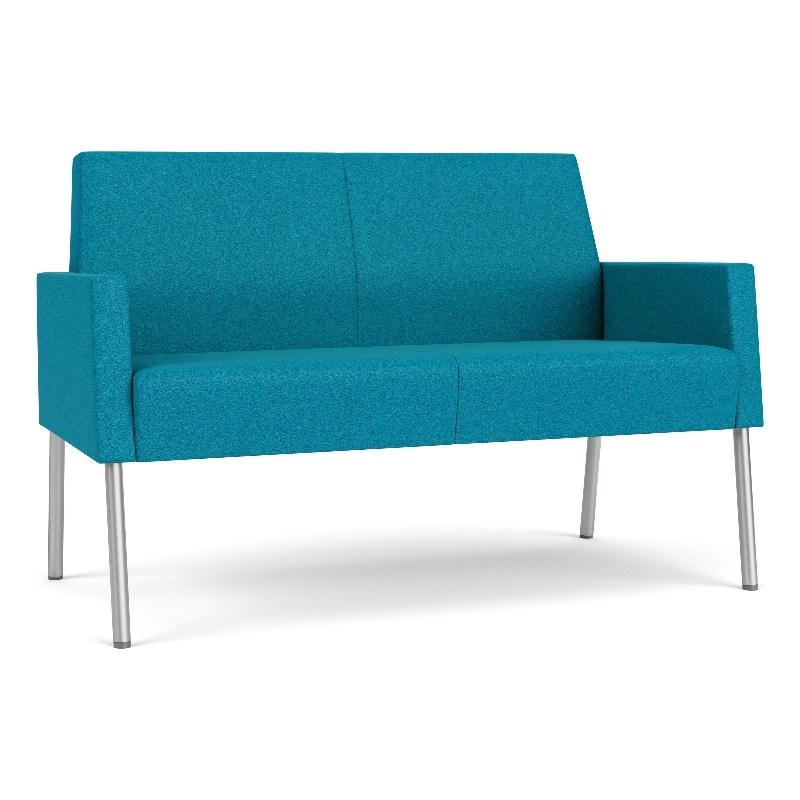 Lesro Mystic Lounge Reception Loveseat in Teal