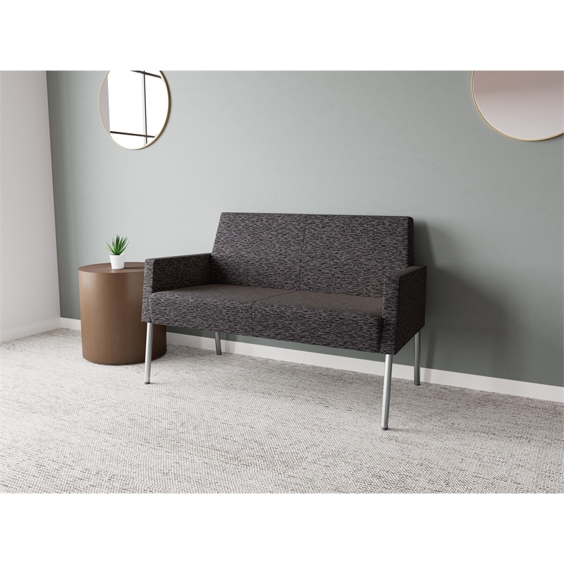 Lesro Mystic Lounge Reception Loveseat in Black