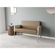 Lesro Mystic Lounge Reception Loveseat in Brown