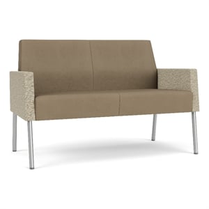 Lesro Mystic Lounge Reception Loveseat in Brown