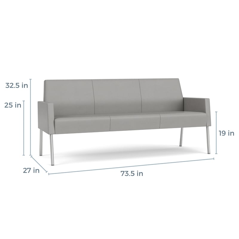 Lesro Mystic Lounge Reception Sofa in Gray