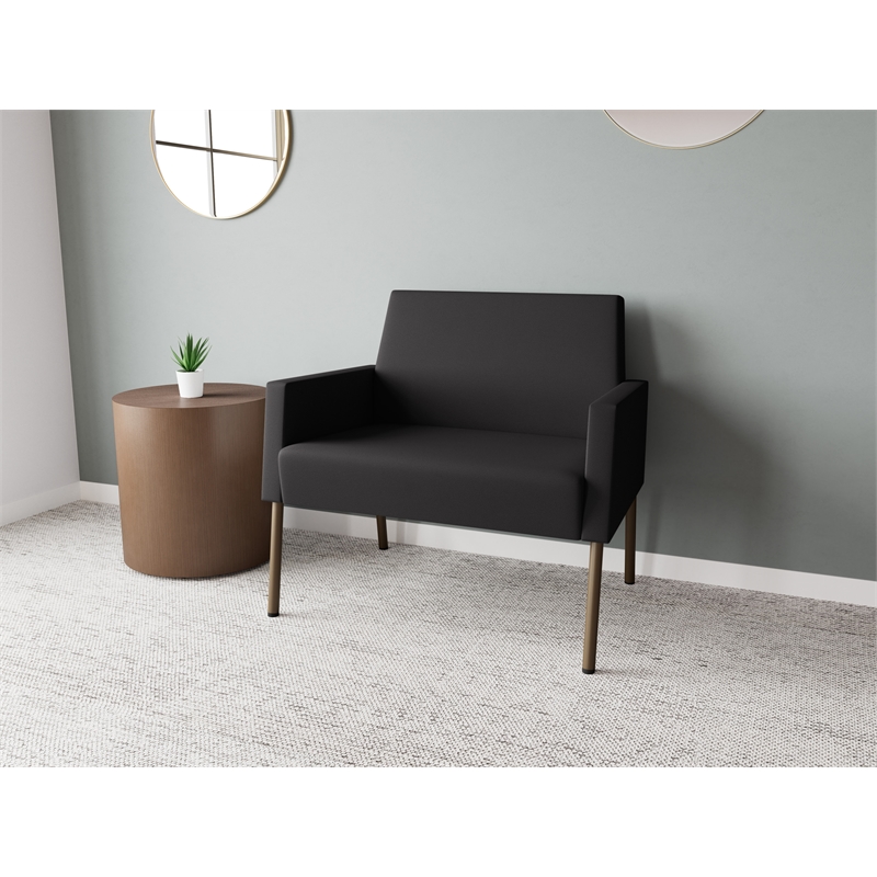 Lesro Mystic Lounge Reception Bariatric Chair in Black