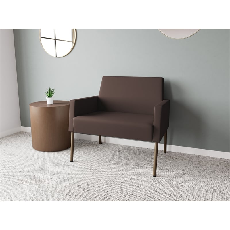 Lesro Mystic Lounge Reception Bariatric Chair in Brown