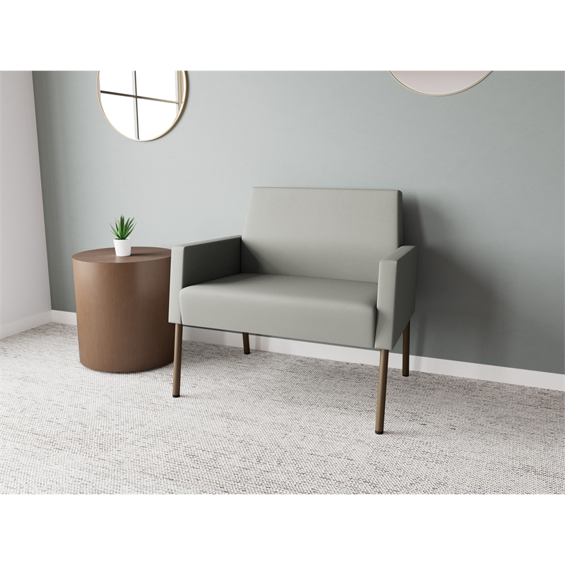 Lesro Mystic Lounge Reception Bariatric Chair in Gray