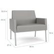 Lesro Mystic Lounge Reception Bariatric Chair in Brown