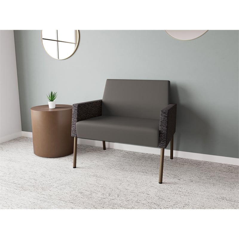 Lesro Mystic Lounge Reception Bariatric Chair in Gray