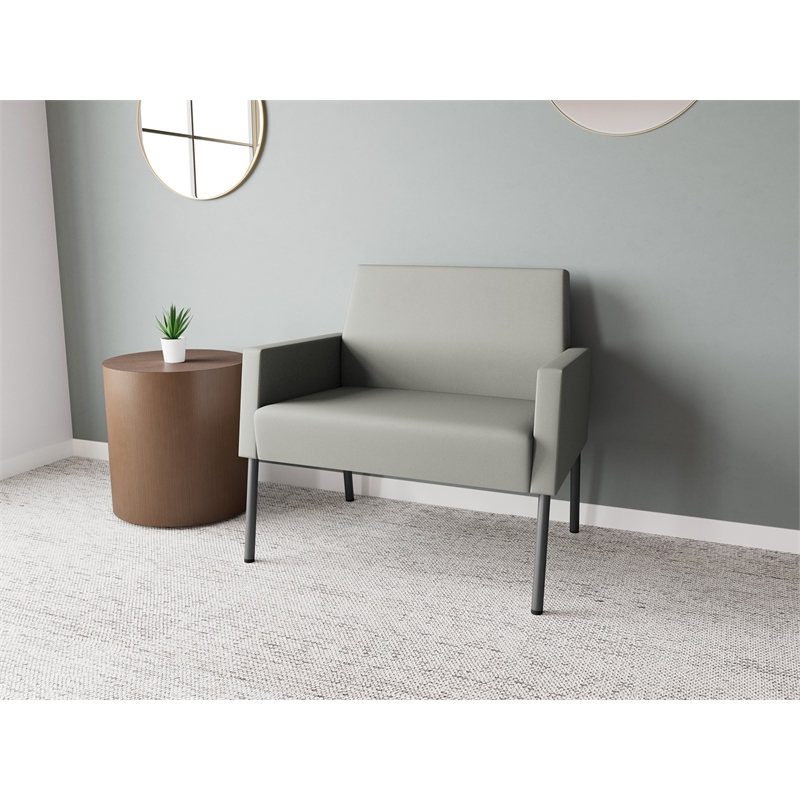 Lesro Mystic Lounge Reception Bariatric Chair in Gray