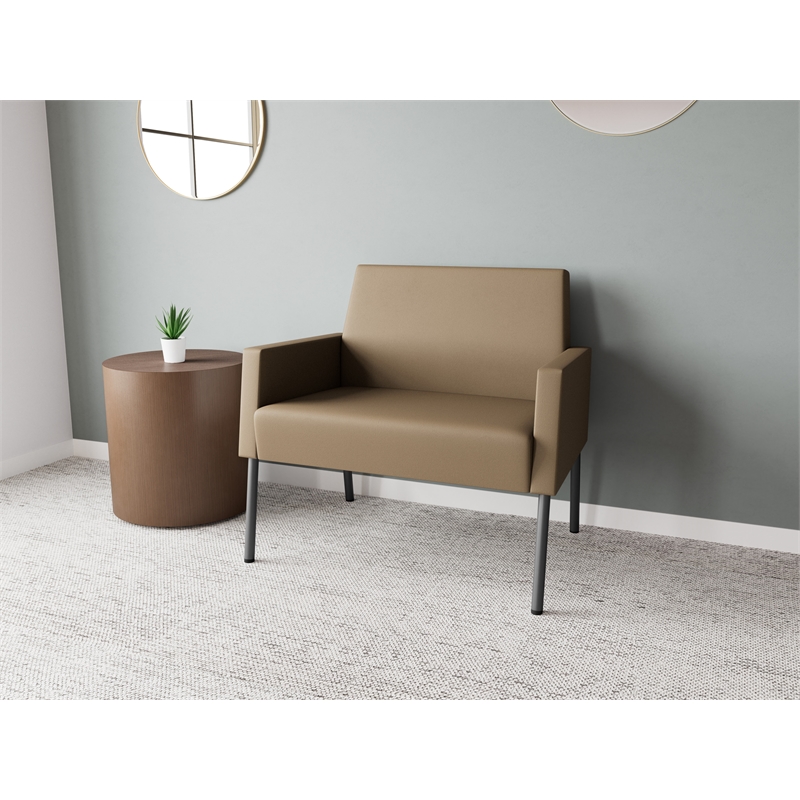 Lesro Mystic Lounge Reception Bariatric Chair in Brown