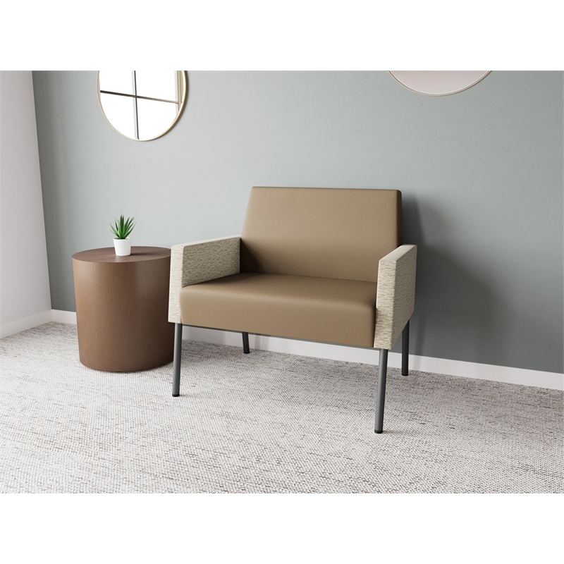 Lesro Mystic Lounge Reception Bariatric Chair in Brown