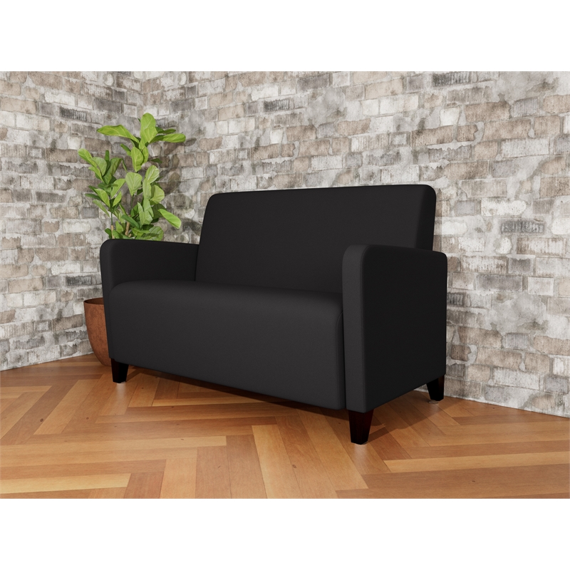 Lesro Ravenna Reception Loveseat in Black