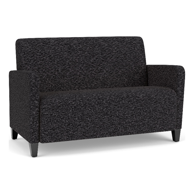 Lesro Ravenna Reception Loveseat in Black