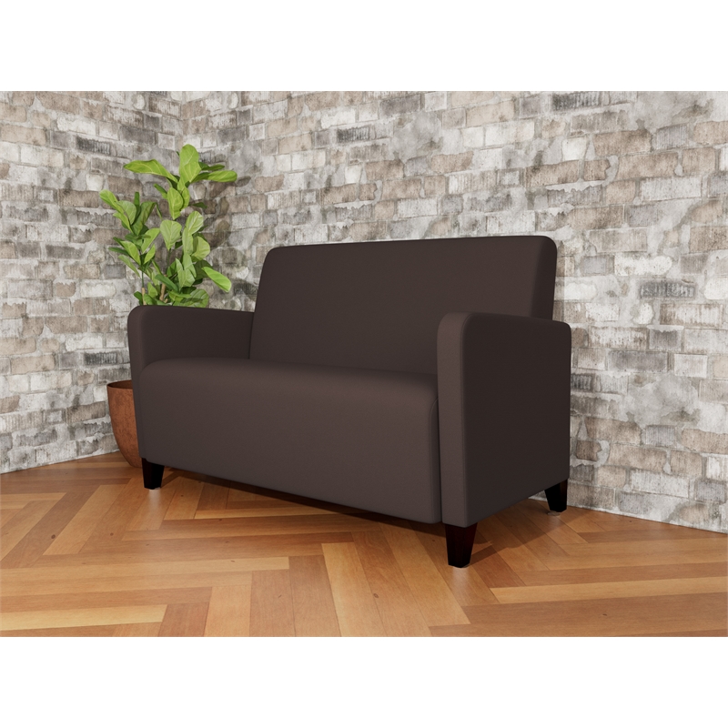 Lesro Ravenna Reception Loveseat in Brown
