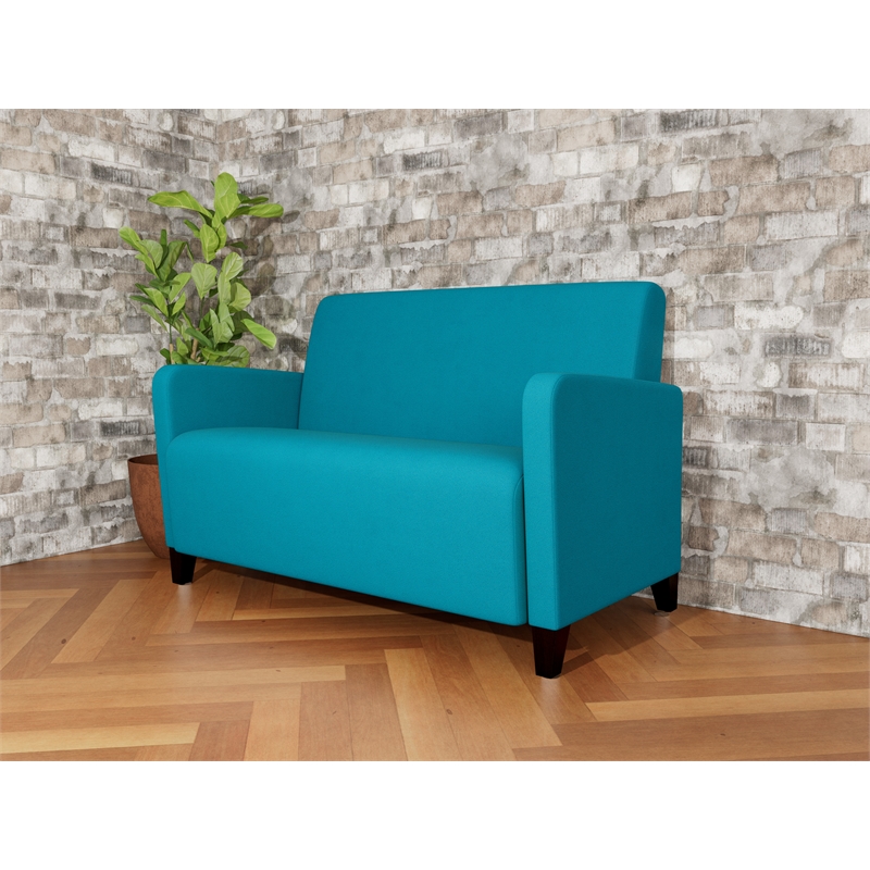 Lesro Ravenna Reception Loveseat in Teal