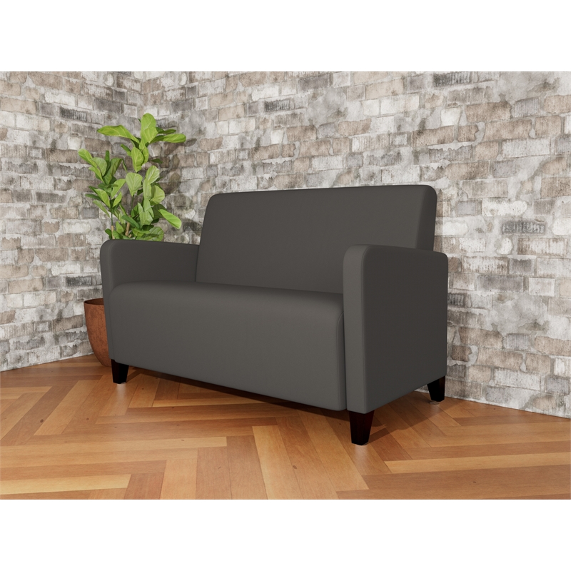 Lesro Ravenna Reception Loveseat in Gray