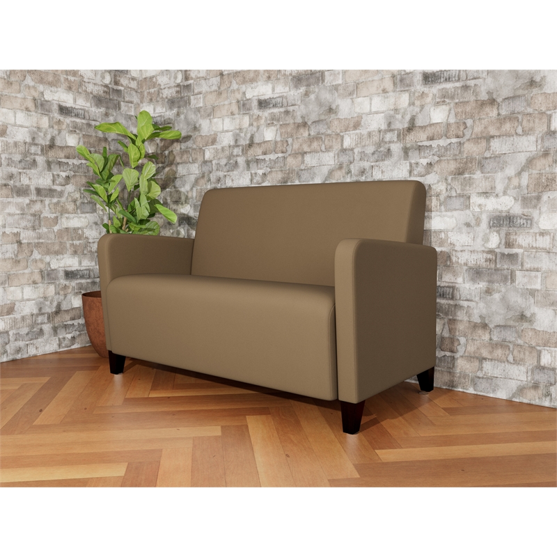Lesro Ravenna Reception Loveseat in Brown