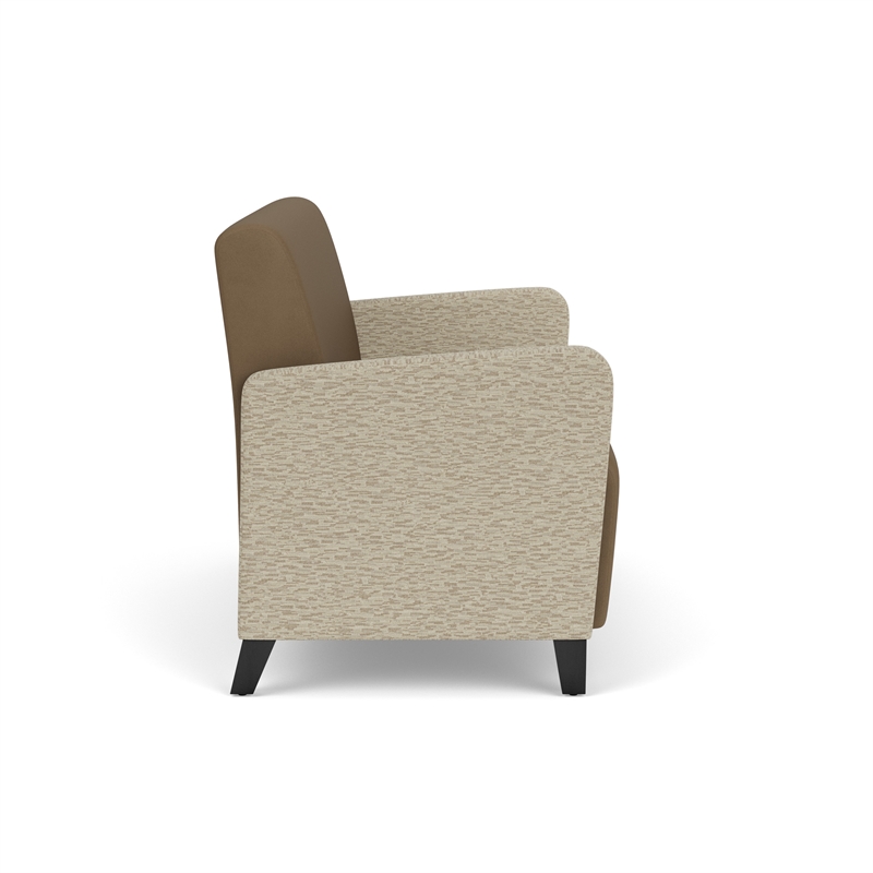 Lesro Ravenna Reception Loveseat in Brown