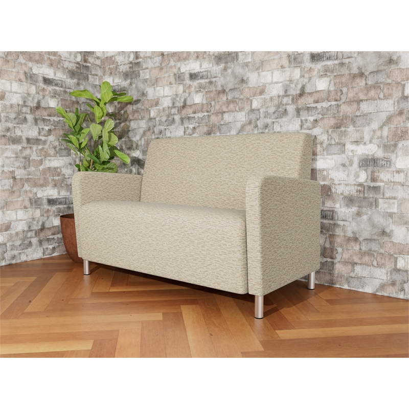 Lesro Ravenna Reception Loveseat in Beige