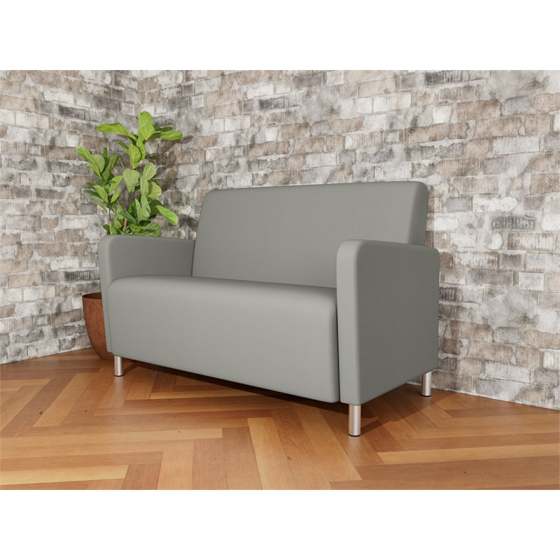 Lesro Ravenna Reception Loveseat in Gray