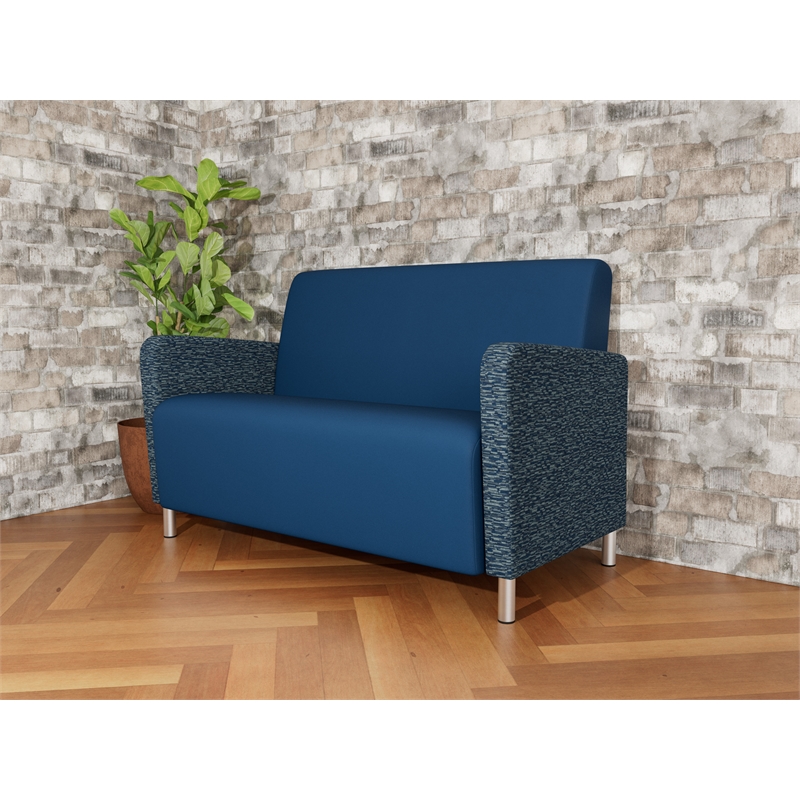 Lesro Ravenna Reception Loveseat in Blue
