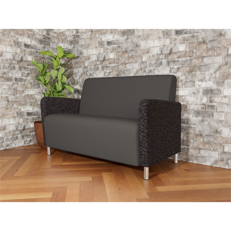 Lesro Ravenna Reception Loveseat in Gray