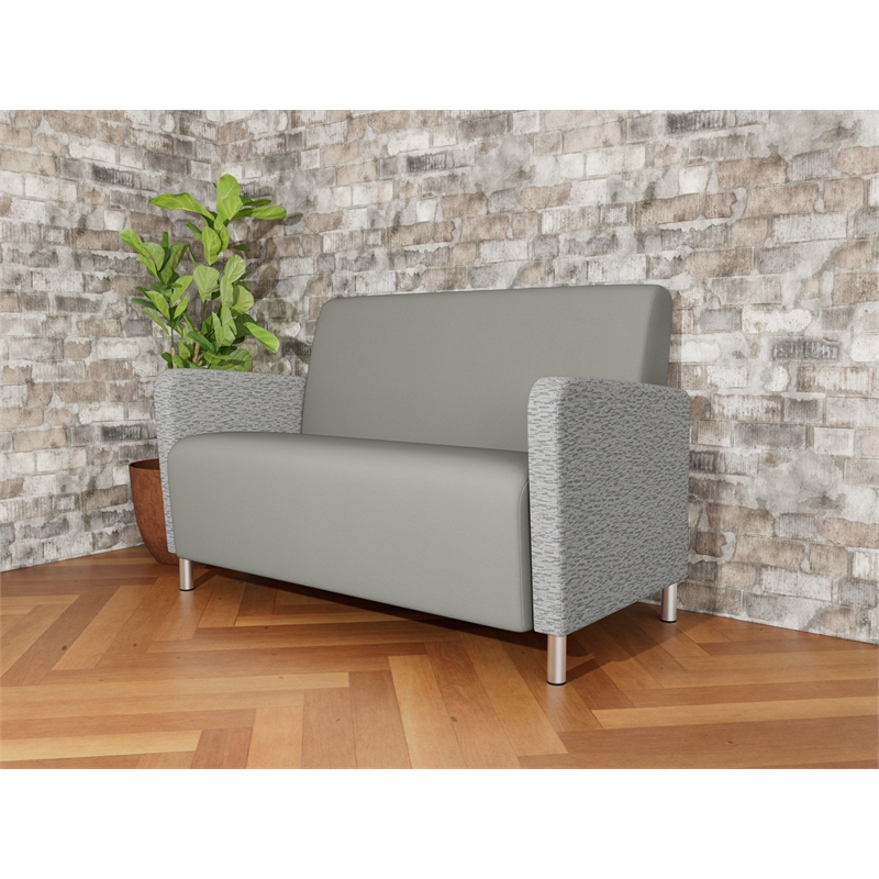 Lesro Ravenna Reception Loveseat in Gray