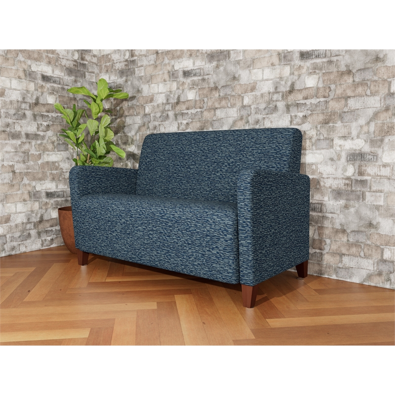 Lesro Ravenna Reception Loveseat in Blue