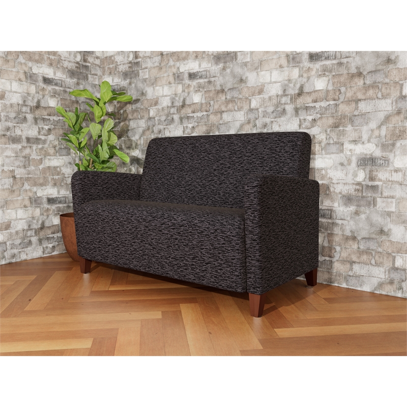 Lesro Ravenna Reception Loveseat in Black