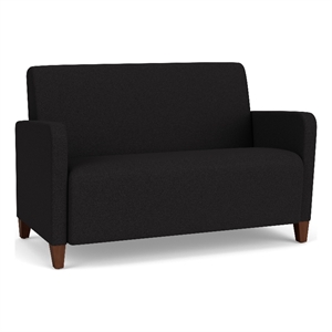 Lesro Ravenna Reception Loveseat in Black