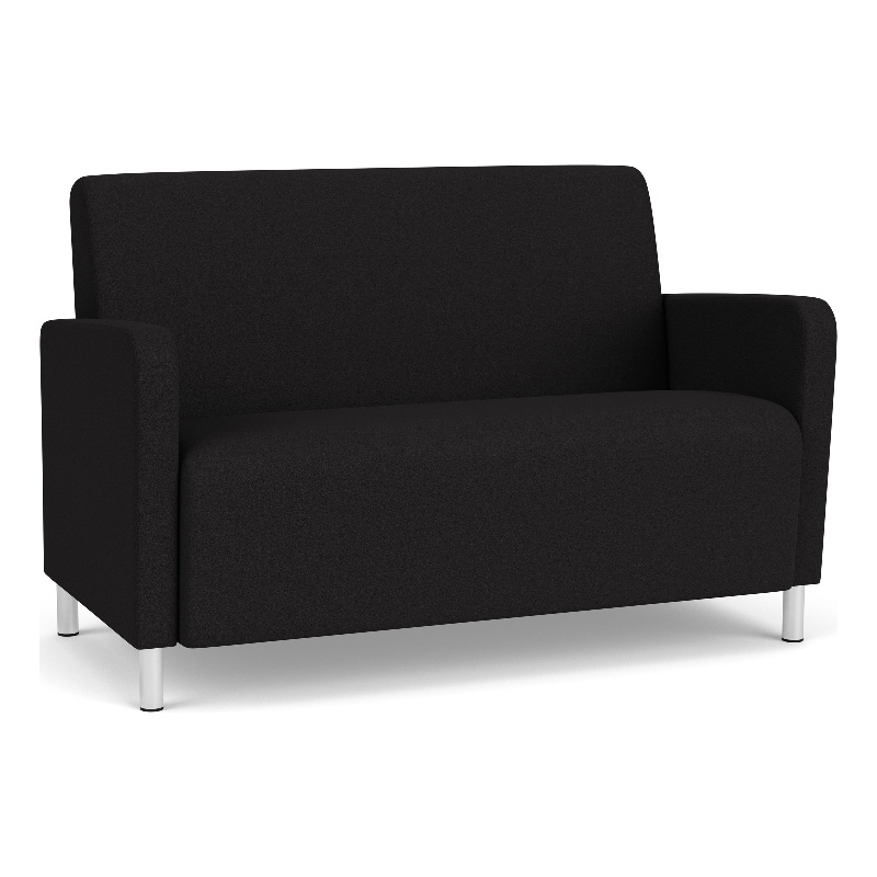 Lesro Ravenna Reception Loveseat in Black