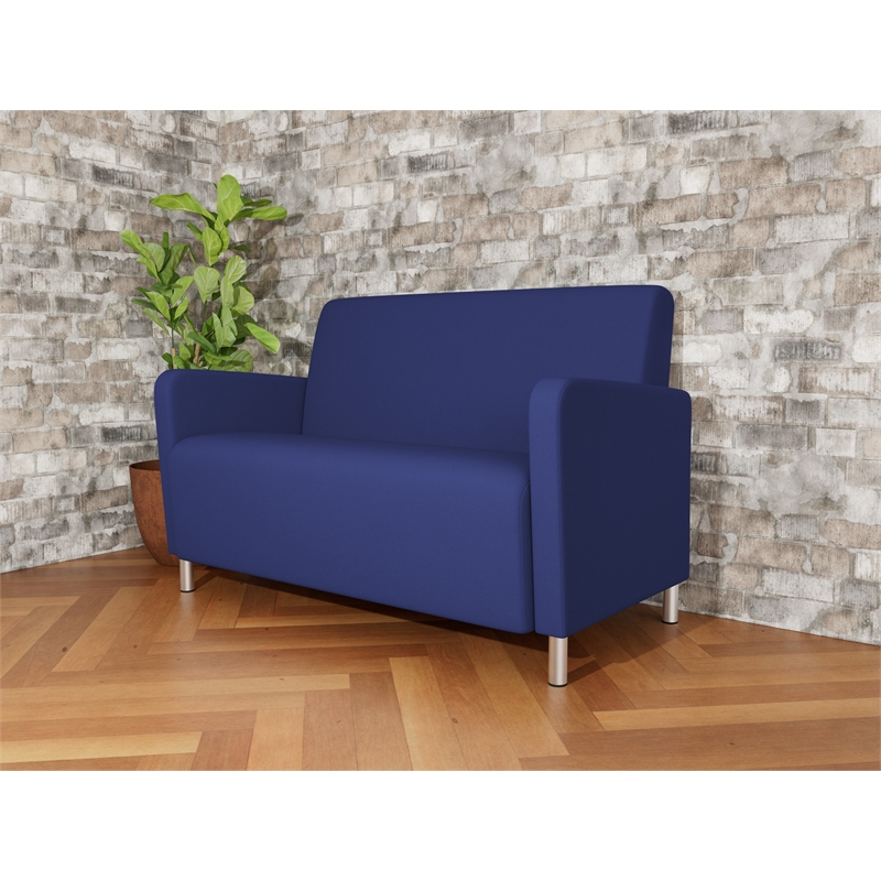 Lesro Ravenna Reception Loveseat in Blue