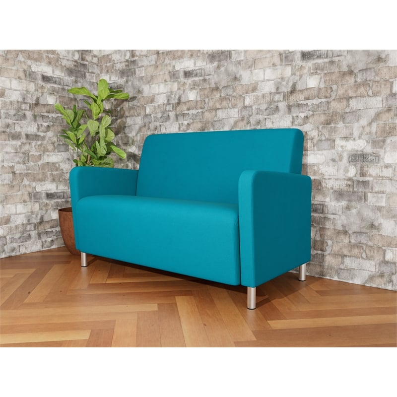 Lesro Ravenna Reception Loveseat in Teal