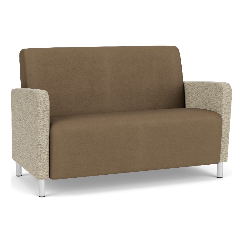 Lesro Ravenna Reception Loveseat in Brown