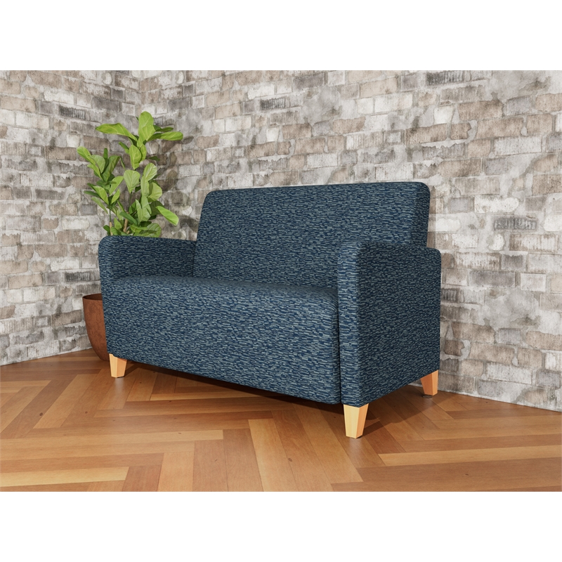 Lesro Ravenna Reception Loveseat in Blue