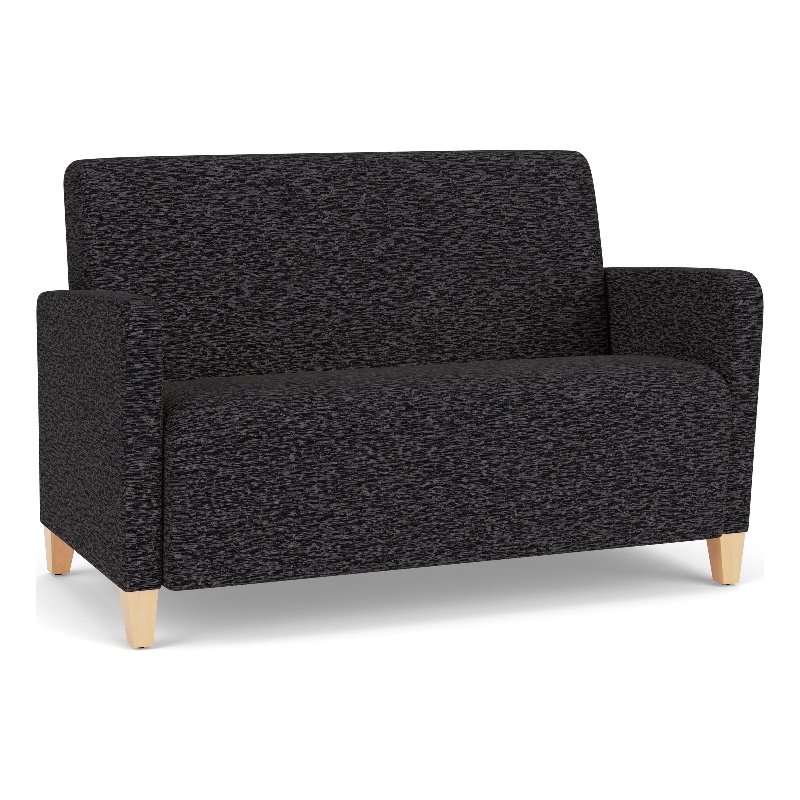 Lesro Ravenna Reception Loveseat in Black