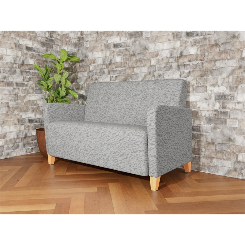 Lesro Ravenna Reception Loveseat in Gray