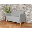 Lesro Ravenna Reception Loveseat in Gray