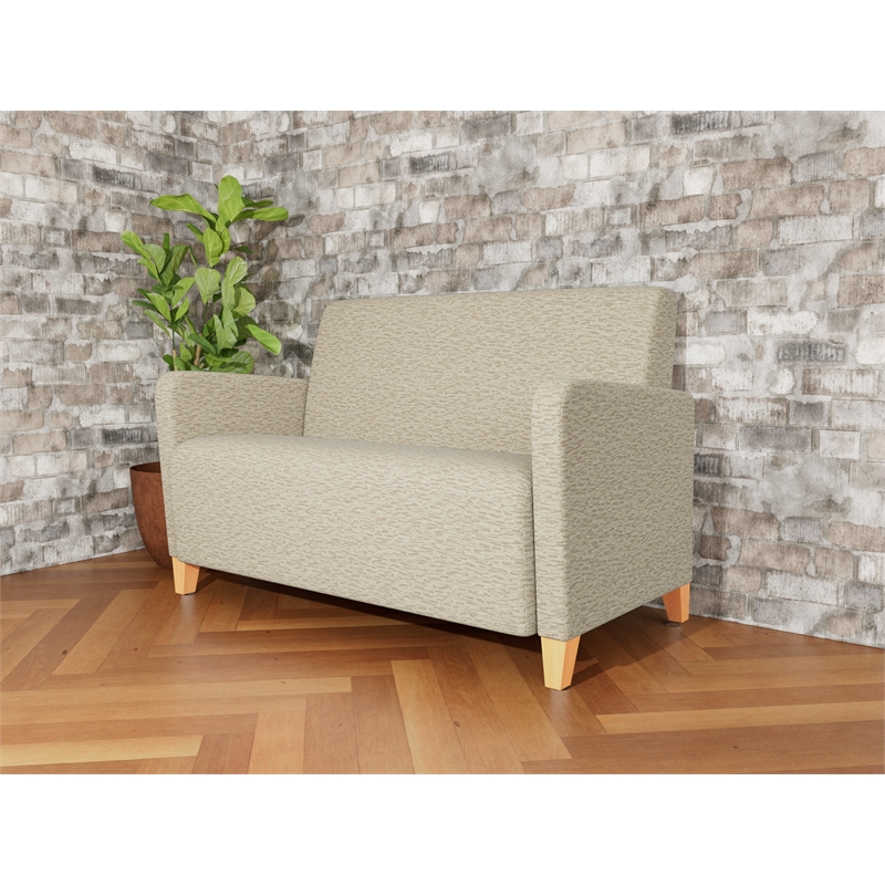 Lesro Ravenna Reception Loveseat in Beige