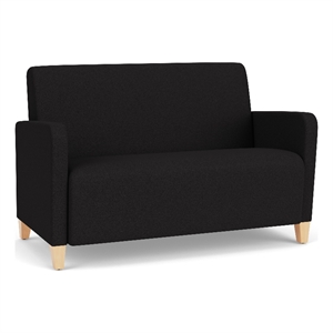 Lesro Ravenna Reception Loveseat in Black