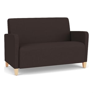 Lesro Ravenna Reception Loveseat in Brown