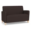 Lesro Ravenna Reception Loveseat in Brown
