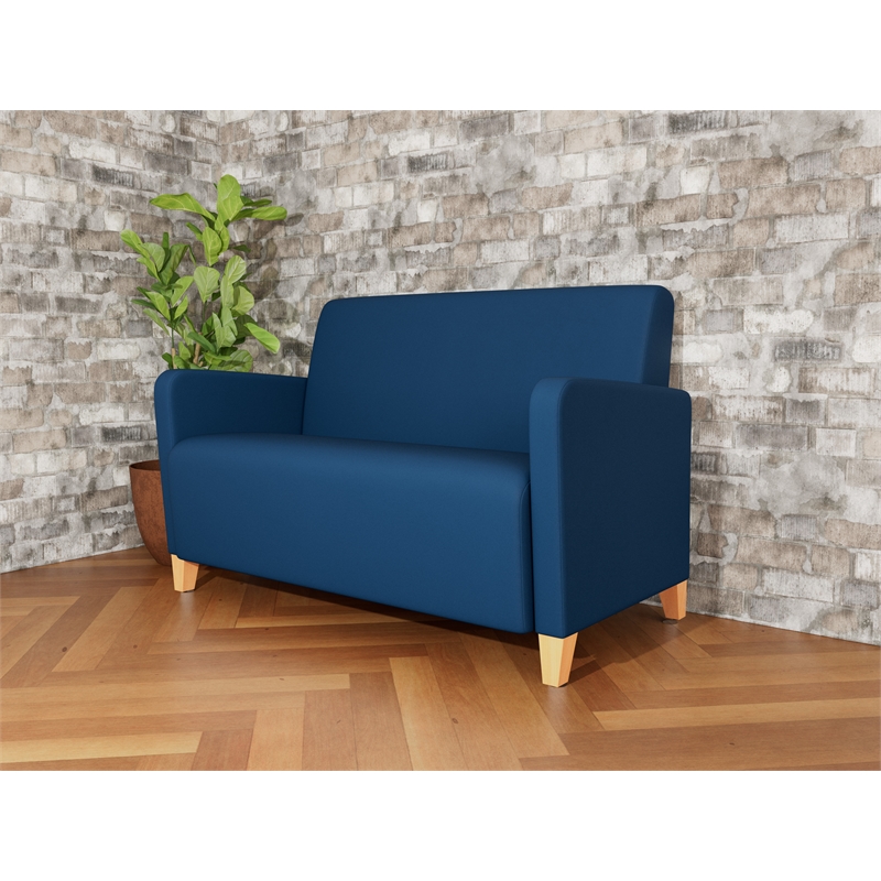 Lesro Ravenna Reception Loveseat in Blue