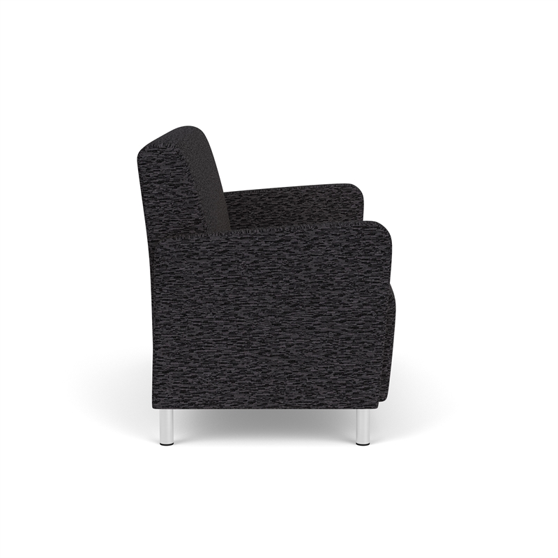 Lesro Ravenna Reception Loveseat in Black