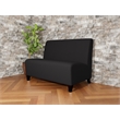 Lesro Ravenna Reception Armless Loveseat in Black