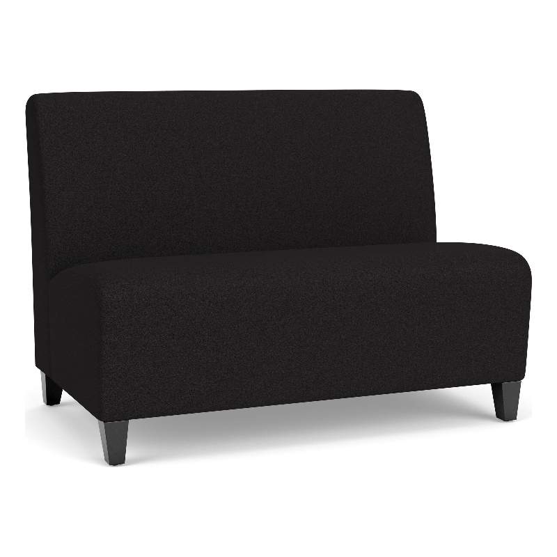Lesro Ravenna Reception Armless Loveseat in Black