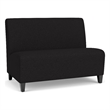 Lesro Ravenna Reception Armless Loveseat in Black