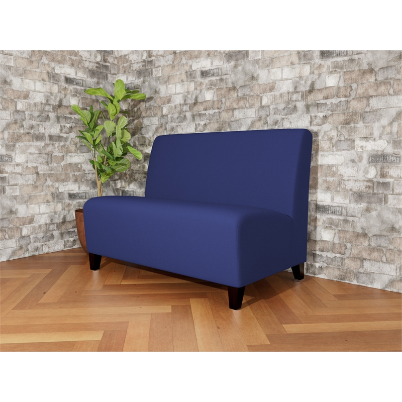 Lesro Ravenna Reception Armless Loveseat in Blue