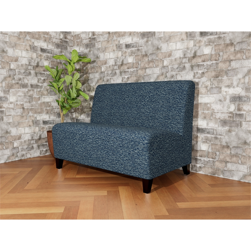 Lesro Ravenna Reception Armless Loveseat in Blue